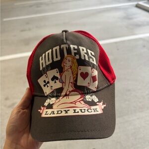 Hooters Red and Black Cap